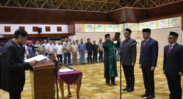 Gubernur Aceh Lantik Tiga Kepala SKPA, Tekankan Percepatan Kinerja dan Optimalisasi Anggaran