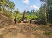 TMMD ke-128 Kodim 0117/Aceh Tamiang Trobos Hutan, Pembangunan Jalan 12 Km di Suka Makmur Dikebut