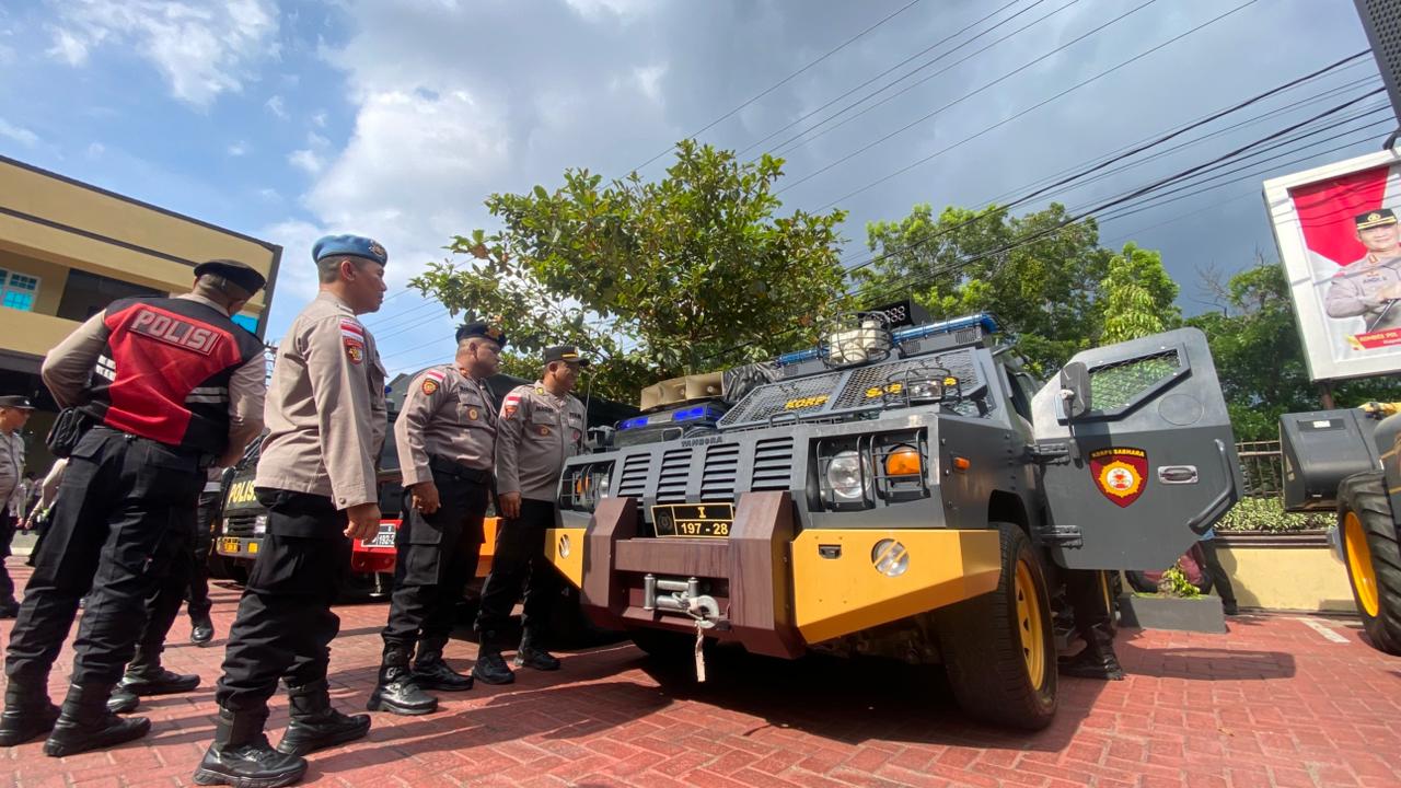 Polresta Banda Aceh Gelar Apel Pagelaran Sarpras Jelang Hari Buruh Internasional