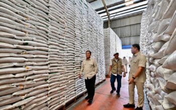 Presiden Prabowo Subianto Sidak Gudang Perum Bulog, Pastikan Stok Beras Aman dan Distribusi Tepat
