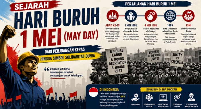Sejarah Hari Buruh 1 Mei (May Day): Dari Perjuangan Keras hingga Simbol Solidaritas Dunia