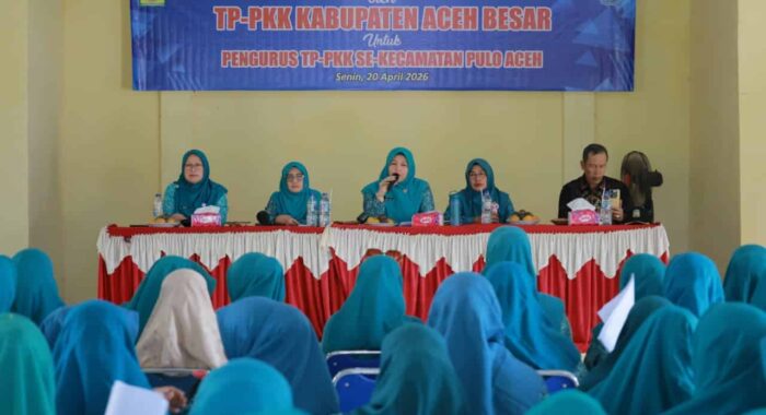 TP PKK Aceh Besar Gelar Sosialisasi Rakernas X di Pulo Aceh, Salurkan Bantuan untuk Warga dan Lansia