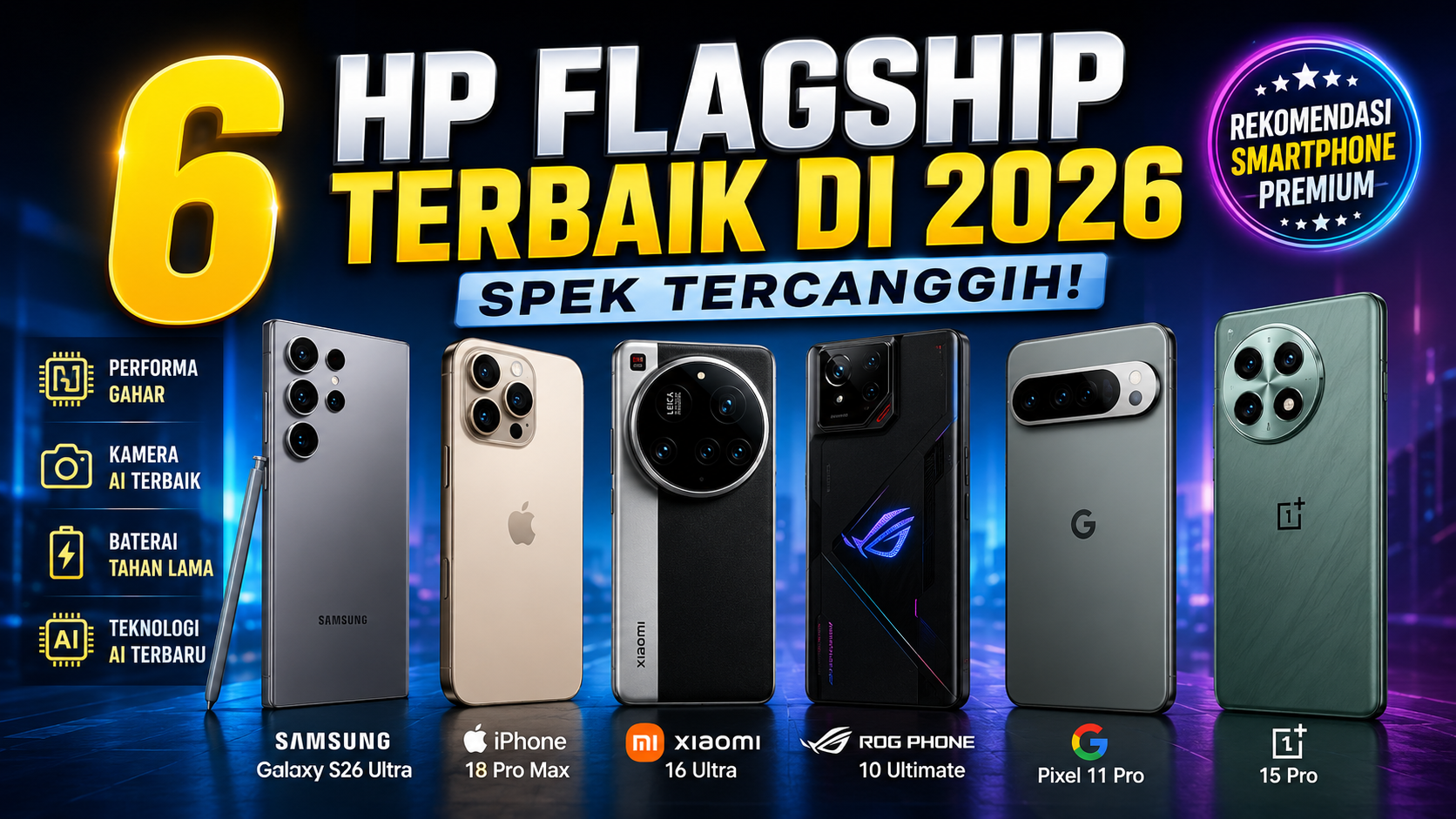 6 rekomendasi smartphone flagship terbaik 2026