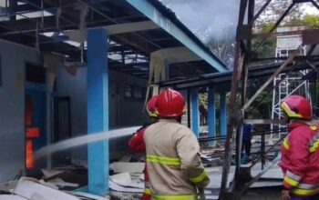Gedung Fakultas Pertanian USK Terbakar Usai Keributan Mahasiswa, Polisi Selidiki Pelaku