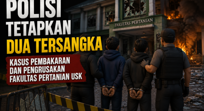 Polisi Tetapkan Dua Tersangka Pembakaran Fakultas Pertanian USK