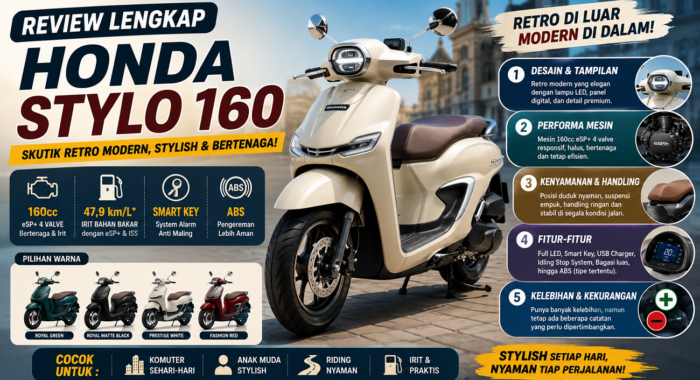 Honda Stylo 160: Skutik Retro Modern dengan Performa Premium