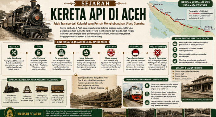 Sejarah Kereta Api di Aceh, Jejak Besi yang Pernah Menghubungkan Tanah Rencong