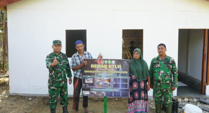 TMMD Ke-128 Aceh Tamiang Dikebut, Jalan, RTLH hingga Jembatan di Desa Suka Makmur Hampir Rampung