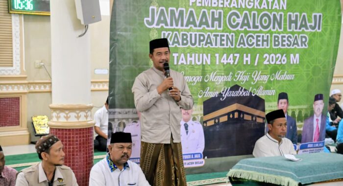 314 CJH Aceh Besar Kloter II Berangkat dari Masjid Sibreh, Wabup Pesan Jaga Kesehatan dan Kekompakan