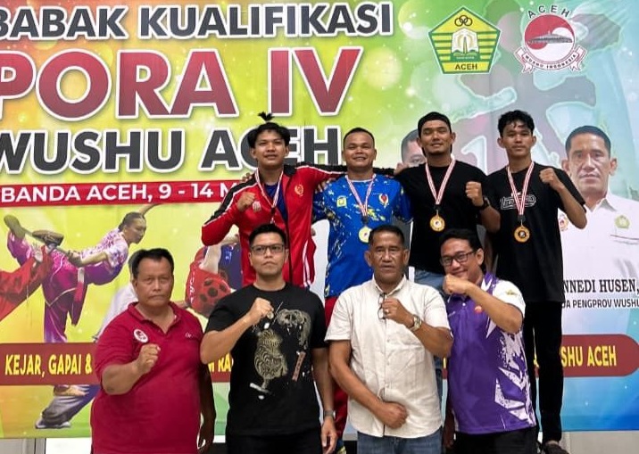Empat atlet Wushu Aceh Besar lolos ke PORA XIV. Dua atlet berhasil meraih medali emas pada babak pra kualifikasi Wushu di Banda Aceh.