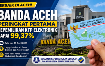 Banda Aceh Peringkat Pertama Kepemilikan KTP Elektronik di Aceh, Capai 99,37 Persen