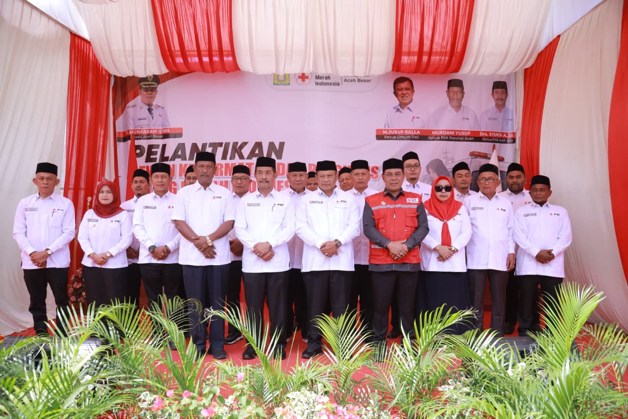 foto bersama pengurus PMI Aceh Besar 2026 - 2031