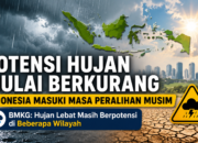 BMKG Prediksi Potensi Hujan Mulai Berkurang, Indonesia Masuki Masa Peralihan Musim