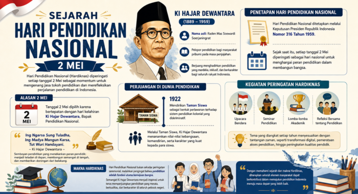 Sejarah Peringatan Hari Pendidikan Nasional 2 Mei di Indonesia