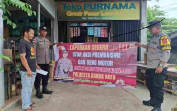 Polresta Banda Aceh Sosialisasikan Bahaya Geng Motor dan Anti Premanisme kepada Masyarakat