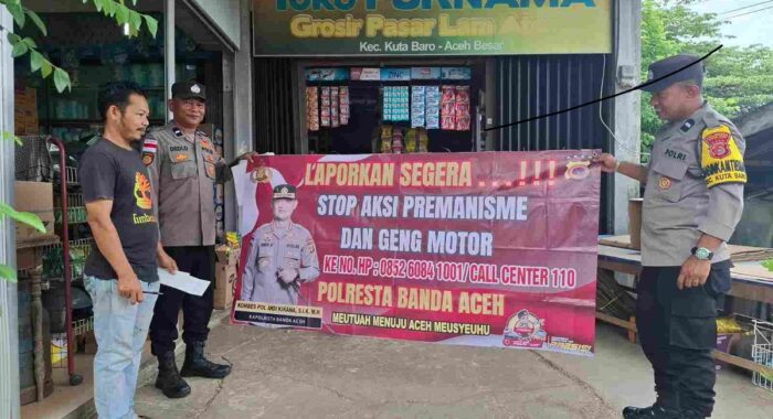 Polresta Banda Aceh Sosialisasikan Bahaya Geng Motor dan Anti Premanisme kepada Masyarakat