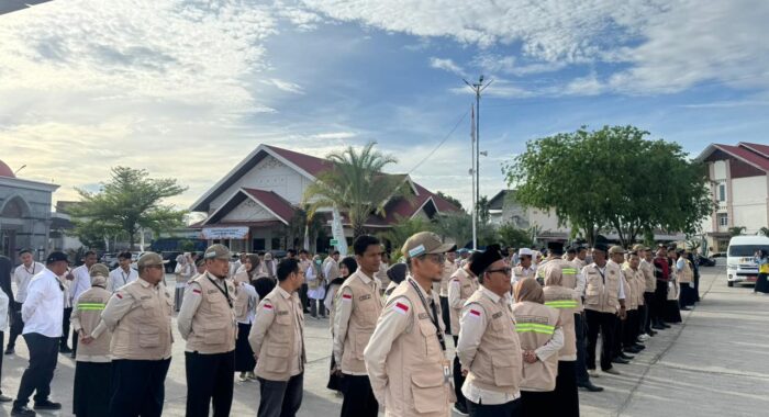 Jelang Kedatangan Kloter Pertama, PPIH Aceh Gelar Apel Kesiagaan Petugas Debarkasi
