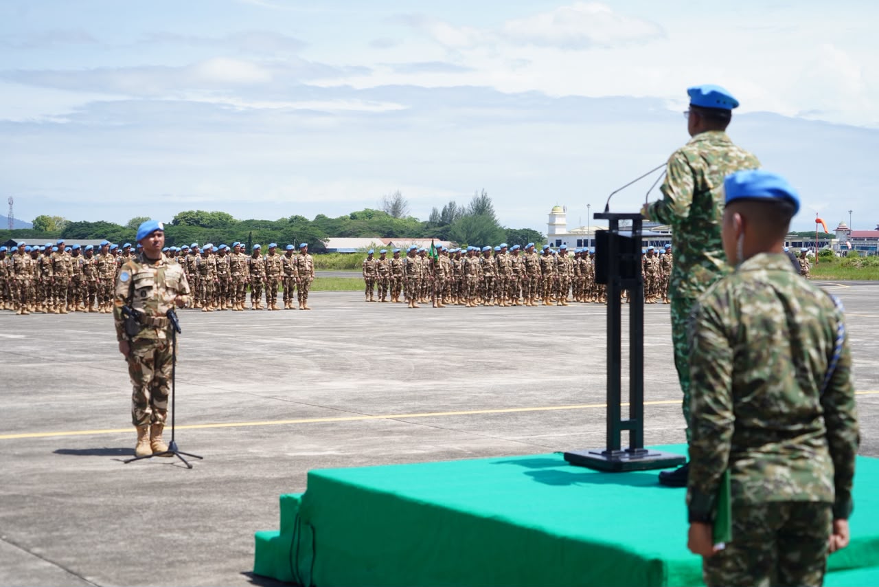 Penyambutan Satgas Yonmek TNI Kontingen Garuda XXIII-S UNIFIL