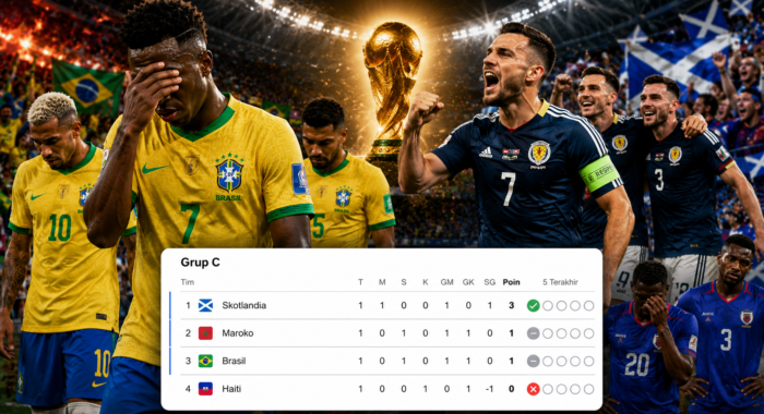 Brasil Terancam di Piala Dunia 2026, Skotlandia Puncaki Klasemen Grup C Usai Tundukkan Haiti